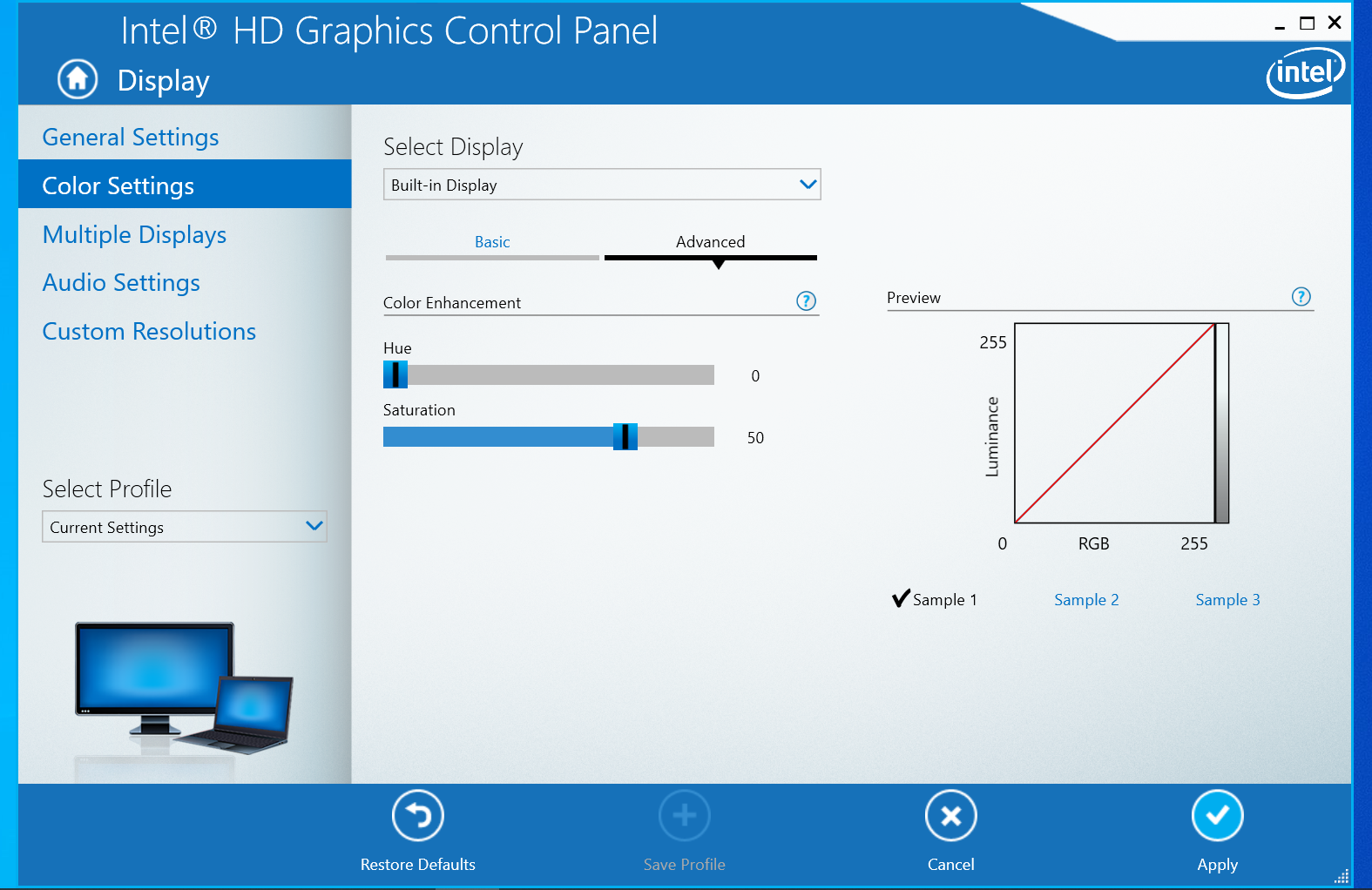 Intel HD Graphics Control Panel