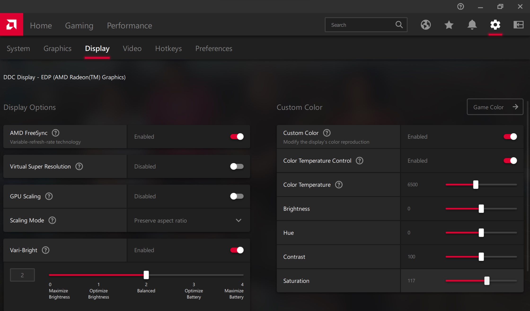 AMD Control Panel